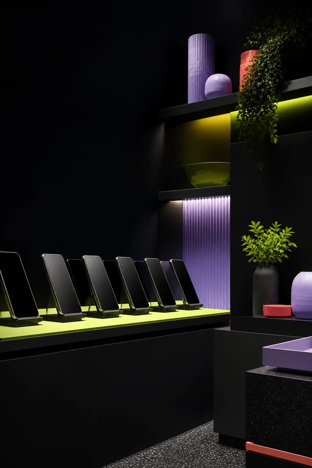 A premium local phone shop with rows of available phones